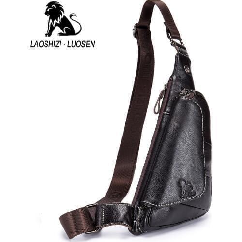 Genuine leather waist bags crossbody bags for Shoulder Belt Bags Travel Chest Phone Pouch Waist Chest Packs Bolsas purse New