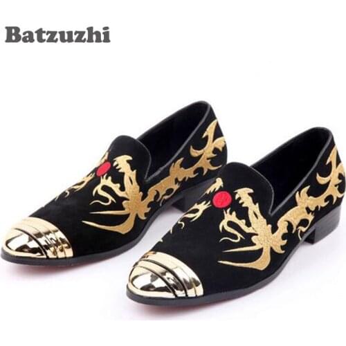 Luxury Velvet Suede Men Shoes with Hand Stitch Embroidery Men Flats Evening Wedding Party Shoes Zapatos Hombre,Size US 6-12