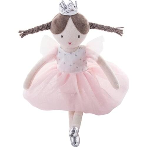 Pink Ballet Girl Plush Toy Cute Princess Skirt Doll Girl Heart Baby Stuffed Birthday Gift