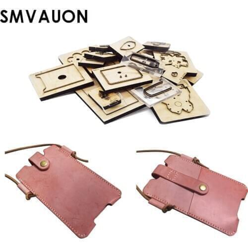 SMVAUON Wood Die Cutting Molds Diy Phone Leather Case Phone Bag Set Suitable For Die Cutting Machine