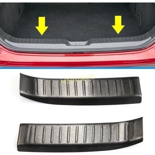 Steel Car Rear Tailgate Inside Trunk Sill Protector Trim For Mazda CX30 CX-30 DM 2020-2021