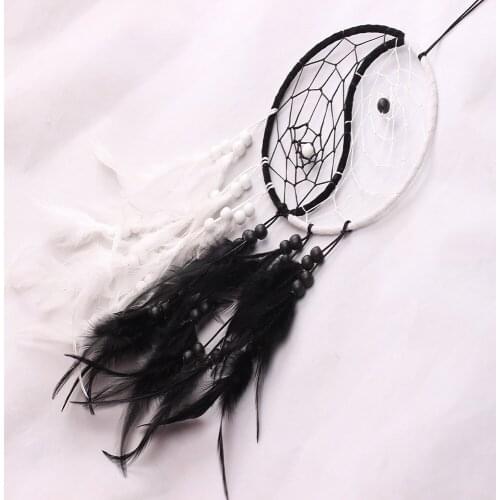 Mysterious Indians Tai Chi Dreamcatcher Gift Handmade Dream Catcher Net Feathers Wall Hanging Decoration Ornament