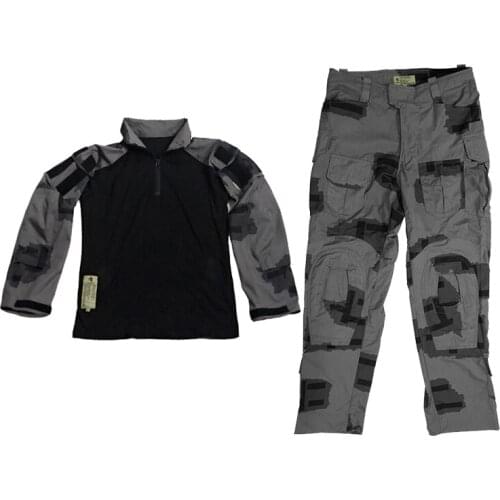 Tactical black gray camouflage G3 combat suit frog suit outdoor training suit