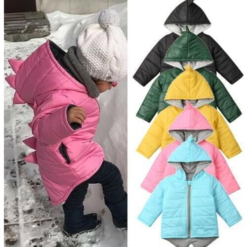 Boys winter coats & Jacket kids Zipper Sport jackets Fashion Patchwork 3D Dinosaur jacket Boy Girls Sport Coat kids clothes