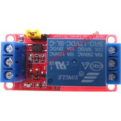 1pc 12V 1 Way Optocoupler Insulate Relay Module Electromagnetism Hight and Low Level Trigger Relay Extension Board