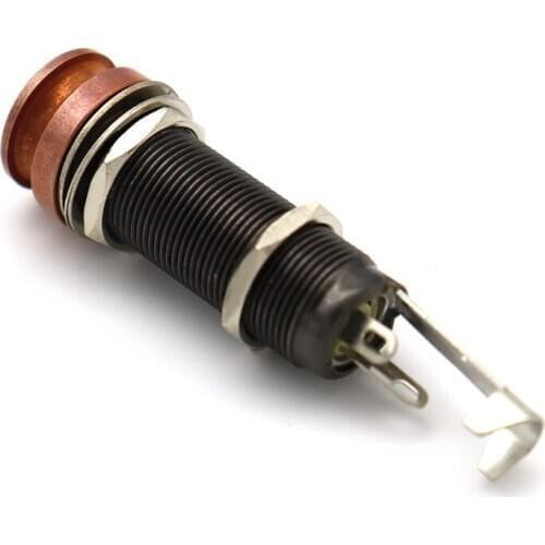 1 pcs Electric Guitar Jack Black&Red head Threaded Cylinder Output Jack Plug Sockets