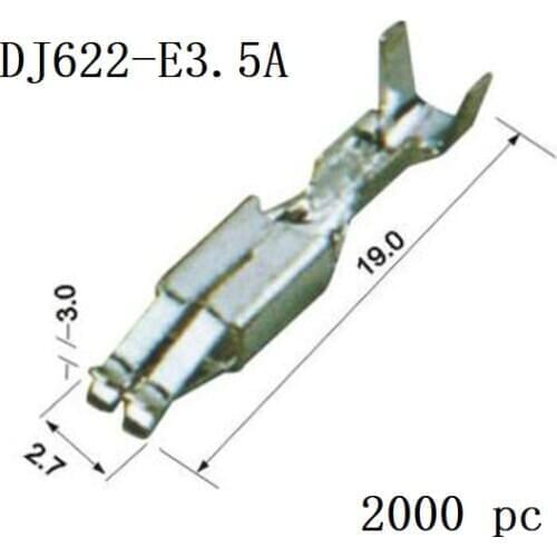 2000 pcs Male female wire connector automotive terminal Plugs socket Fuse box Wire harness Soft Jacket DJ622-E3.5A