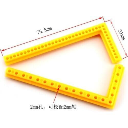 5pcs L-shaped plastic strips at right angles chassis connector Technology model parts for car model