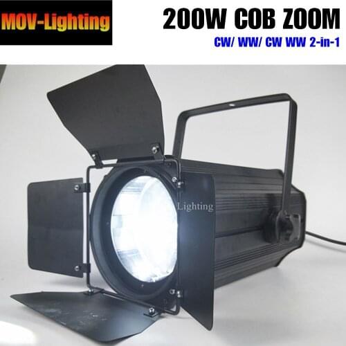 6pcs/lot LED cob 3200K 200w studio zoom fresnel par light