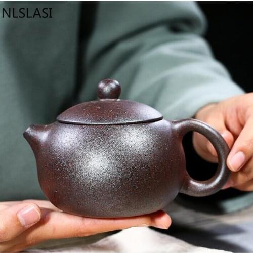 Yixing tea pot purple clay filter Xishi teapots Retro Firewood kiln change beauty kettle Handmade Tea set authentic 320ml