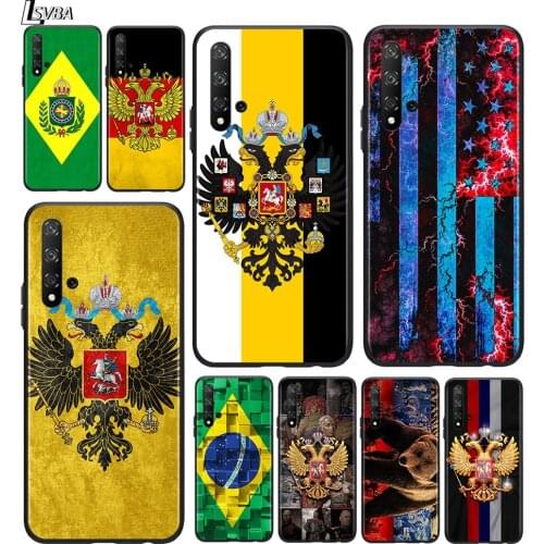Fashion Flags World For Huawei Honor 10 20 30 10i 20i 30i 10X V20 V30 20S 30S 30i X10 Pro Plus Black Silicone Phone Case