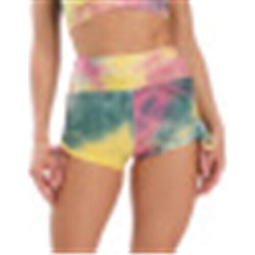 Fitness Women Sports Shorts Tie-dye Energy Seamless Yoga Shorts Push Up Hip Gym Shorts Drawstring Sport Running Workout Leggins