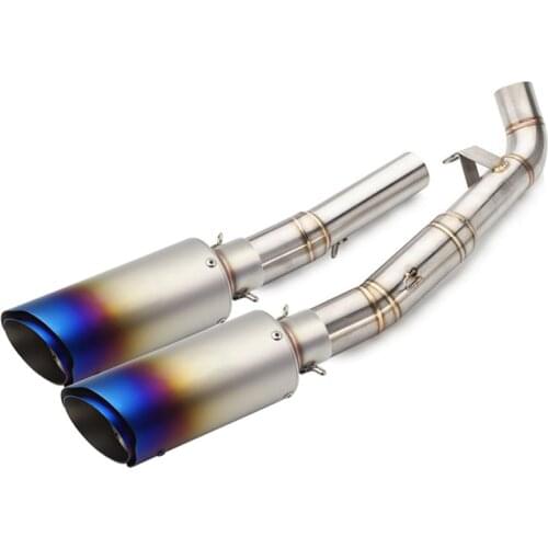 For Kawasaki Z1000 2007 2008 2009 Exhaust Muffler Pipe System Slip On Link Middle Tube with Tailpipe Escape Moto DB Killer