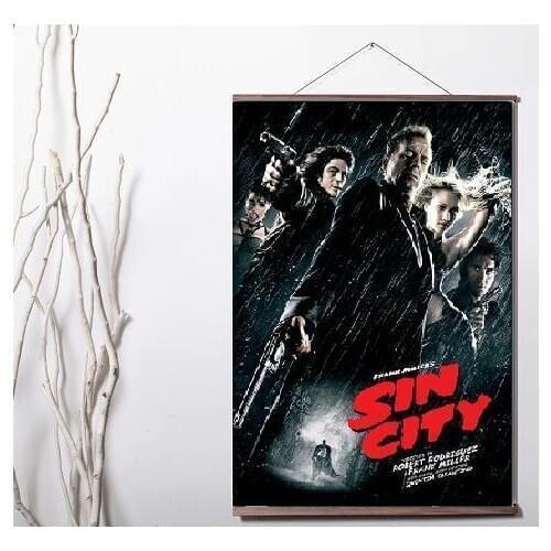 Sin City Movie Art Canvas print poster painting with solid wood
