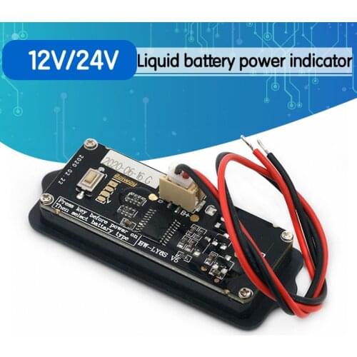 Blue Green 12V LY6W Lead Acid Battery Capacity Indicator LCD Digit Display Meter Lithium Battery Power Detector Tester Voltmeter