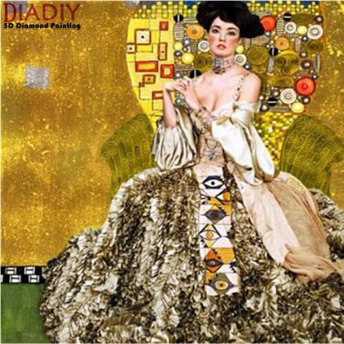Gustav Klimt New Year Gift Picture 5d Diy Diamond Painting Full Square Round Diamond Embroidery Cross Stitch Mosaic Home Decor