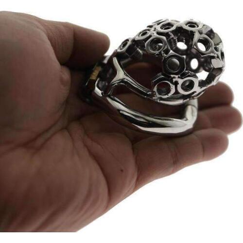 SHORT CBT CAGE Stainless Steel Cock device For Men Adult male chastity device cock cage penis lock cage cb6000s BDSM sex toys