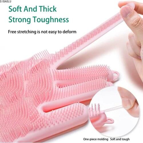 VIP Multifunction Silicone Cleaning Gloves Magic Silicone Dish Washing Gloves For Kitchen Household Silicone Dishwashing Gloves