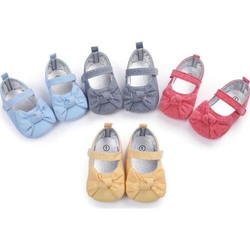 0-18M Baby Girls Shoes Newborn Infant Fashion Bowknot Moccasins First Walkers Soft Soled Non-slip Footwear Crib Shoes 2021
