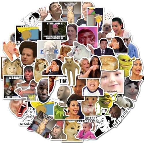 10/30/50pcs/pack Graffiti Meme Funny Interesting Stickers For Cars Motorcycles Water cups DIY Furniture Decal Luggage Computers