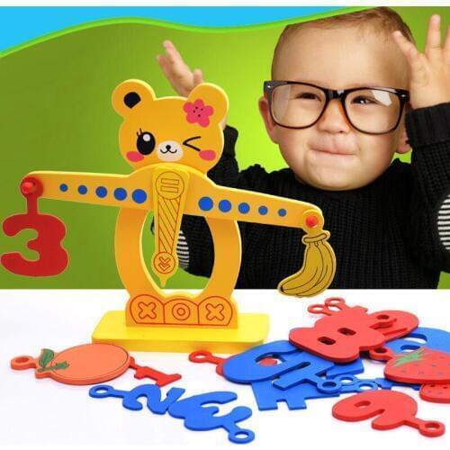 New Kids Wooden Fruits Digital Scale Balance Toy Baby Early Learning Educational Montessori Math Toys For Children Education Toy