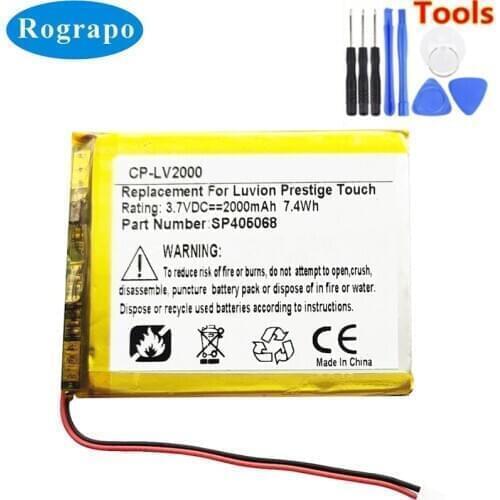 New Battery For Luvion Supreme Connect Prestige Touch Accumulator 3.7V 2000mAh Li-Polymer Replacement Batterie 2-wire Plug+tools