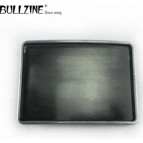 Bullzine wholesale zinc alloy retro Blank DIY belt buckle pewter finish FP-03429 cowboy jeans gift belt buckle