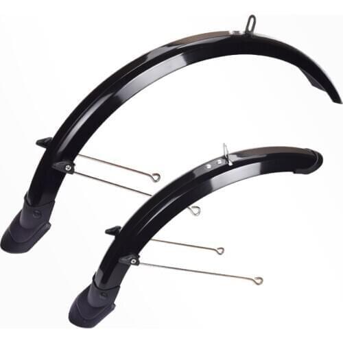 2pcs Front Rear Mudguard Bicycle Fender 16 20 inch Double Bracing Adjustable Size Bike wings for Folding Bike Chrome plastic