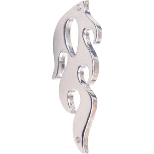 10Pcs Ins Punk Simple Silver Color Flame Charms For DIY Making Earrings Necklace Bracelet Jewelry Accessories