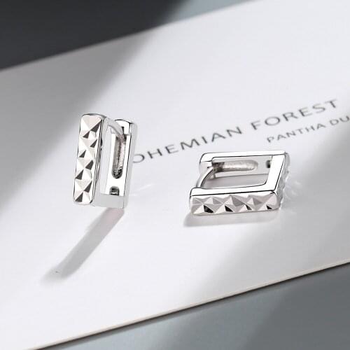 Simple Square Ear Buckle Car Flower Short Earrings Earrings Trendy 2021 Womens Earrings Small Earrings