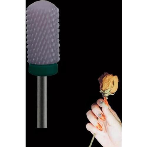 Pink Ceramic Nail Drill Bit - Large Smooth Top Bit - C