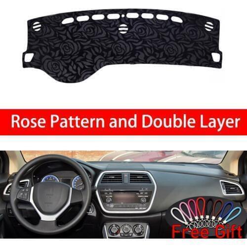 Rose Pattern For SUZUKI S.cross 2014-2015 Dashboard Cover Car Stickers Car Decoration Car Accessories Interior Car Decals