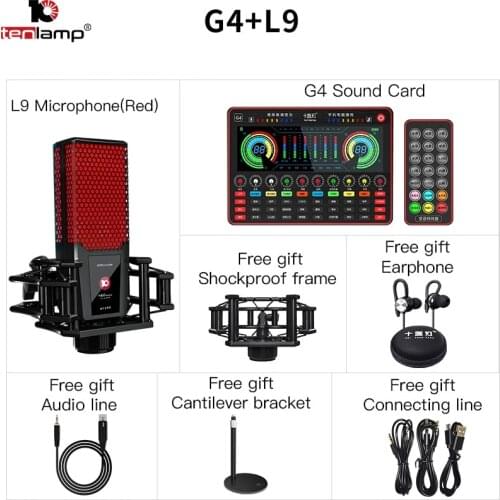 G4 Live Sound Card L9 Microphone Live Sound Card Mixer Sound Effect Webcast Audio Mixer Sound Card Sound Card For Phone Computer