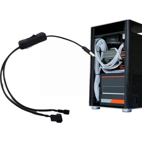 V 2 Way USB To 4 Pin Adapter Converter Cable Fan Extension Adapter Line Case Adapters Computer Cable Computer Cable PC Fan Y5T2