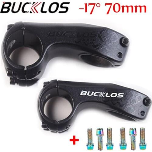 BUCKLOS Mtb handlebar stem Aluminum Alloy Road Bicycle Stem 31.8*70MM XC MTB AM stems for 28.6mm Fork Cycling parts