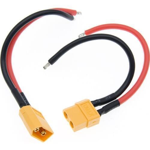 （ 10cm / 100mm ) 1 pair of XT60 Battery Male Female Connector Plug with Silicon 14 AWG Wire for 7.4v 11.1v 14.8v 22.2v battery