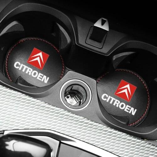 1pcs Car Cup Holder Coaster Non slip Pad Mat Interior Decoration For Citroen C1 C2 C3 C4 C5 C6 C8 C4L DS3 DS4 DS5 DS5LS DS6