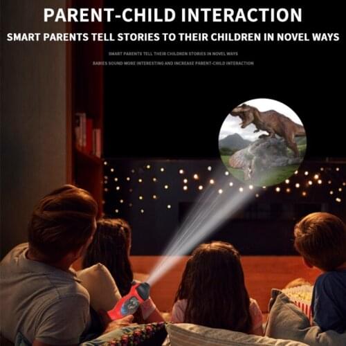 24 Patterns Children Sleep Light LED Flashlight Cartoon Dinosaur Projector Lamp U7EE