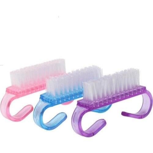 3 Colors Acrylic MINI Nail Brush Nail Art Manicure Pedicure Soft Remove Dust Plastic Cleaning Nail Brushes File Tools Set