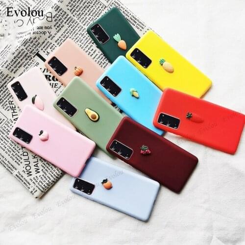 3D DIY Fruit Phone Case For Samsung Galaxy S20 FE Fan Edition Case Soft TPU Camera Lens Protection Case Silicone Soft Back Cover