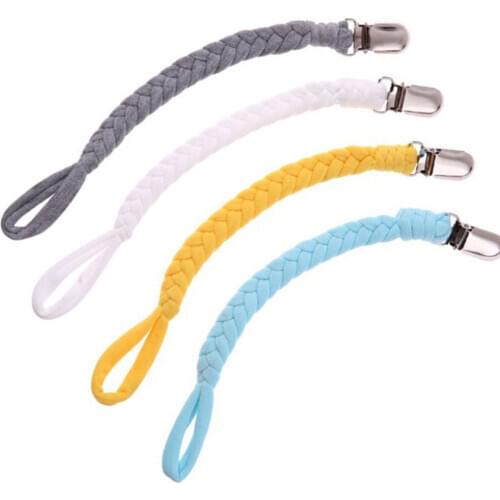4Pcs Baby Pacifier Clips Strap Baby Teething Ring Toys Soother Holder Leash Pacifier Chain Holder for Boys Girls
