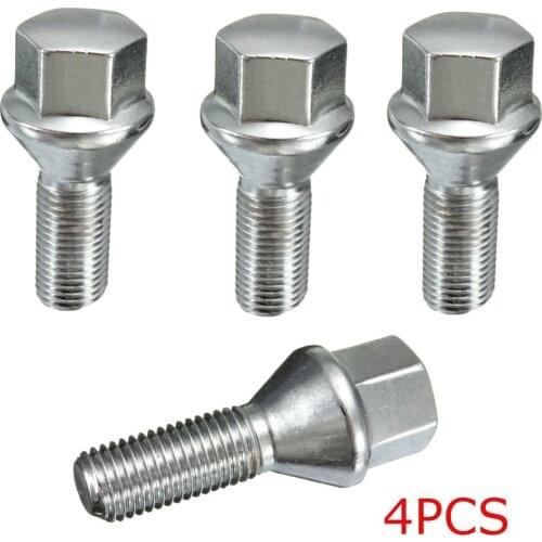 4pcs Wheel Nut Bolt Lug Stud Alloy M12x1.5mm For BMW E21 E30 E36 E46 E90 E91 E92 E93 3 series 1975-2012