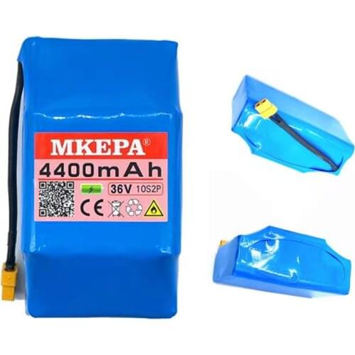 100% New 10S2P 36v 4400mAh lithium-ion rechargeable battery 36v 4.4Ah battery pack for electric self-suction hoverboard unicycle