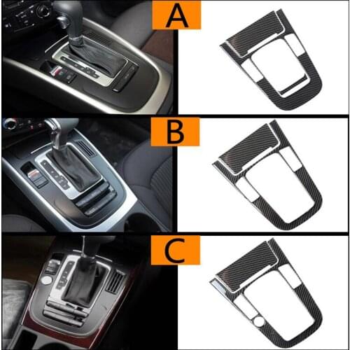 Car Styling Multimedia Handrest Gear panel decoration Covers Stickers Gears Trim For Audi A4 A5 Q5 B8 S4 S5 Interior Accessories
