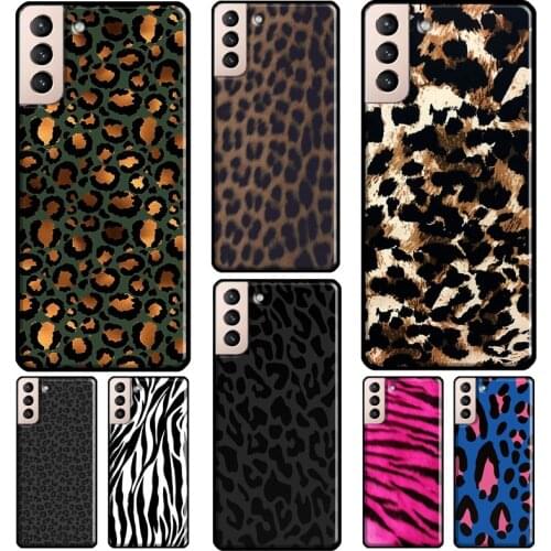 Tiger Zebra Leopard Print Case For Samsung Galaxy S10 S8 S9 Note 10 Plus Note 20 S10e S20 FE S21 Ultra Phone Cover
