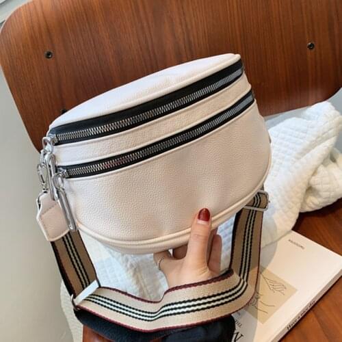 Designer High Quality PU Leather Semicircle Saddle Bags Fashion Women Handbag Womens Bag Soft Leather Shoulder Bag Ladies Totes