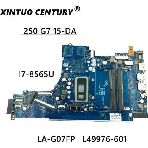 For HP 250 G7 256 G7 15-DA laptop motherboard L49976-601 L49976-001 EPW50 LA-G07FP SREJP i7-8565U CPU