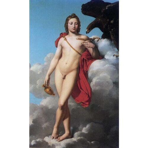 Home Decoration Portrait Wall Art Hand Painted Oil Painting on Canvas Ganymede Male Painting for Bedroom No Framed High Quality