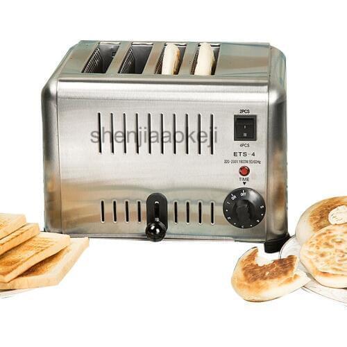 Stainless Steel Commerical home toaster 4 slices toaster cordless toaster 1200W 1pc