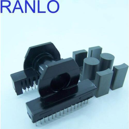 ETD34 30pin PC40 Soft ferrite core magnetic transformer bobbin transformer frame 15+15pin horizontal